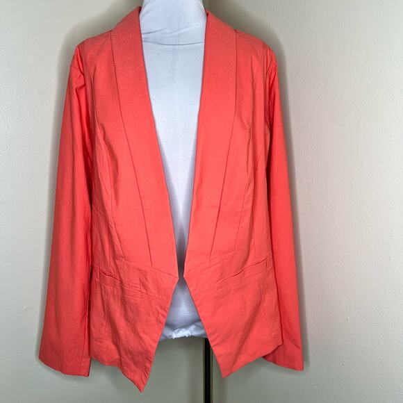 Torrid Cut Away Blazer 3X Womens Porcelain Rose Open Work Office Chic Plus Size - Picture 1 of 12